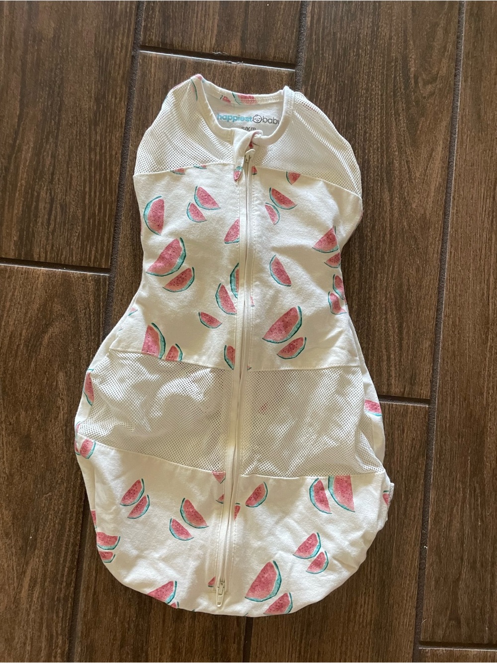 Happiest Baby watermelon zip up swaddle size small